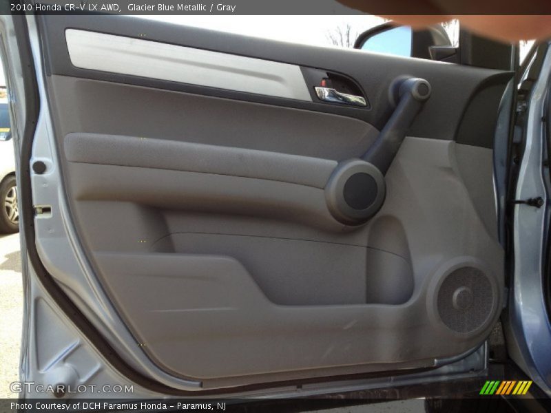 Glacier Blue Metallic / Gray 2010 Honda CR-V LX AWD