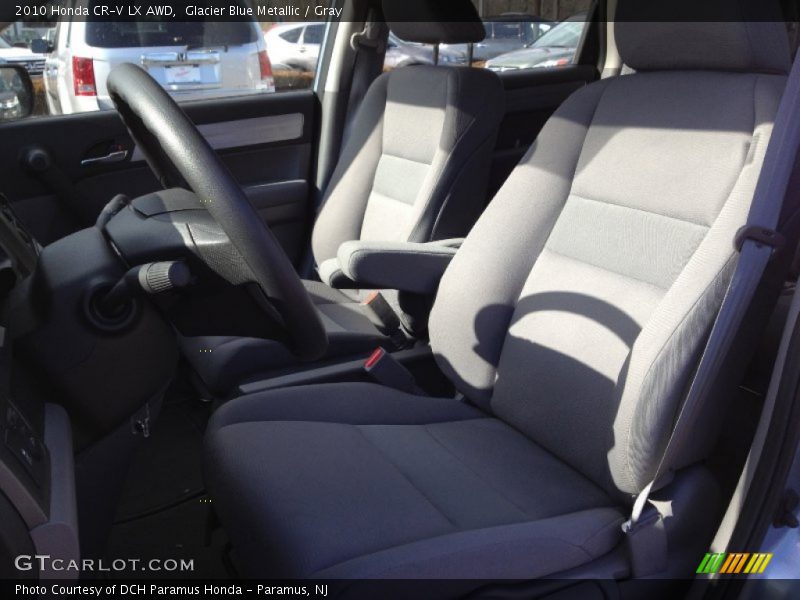 Glacier Blue Metallic / Gray 2010 Honda CR-V LX AWD