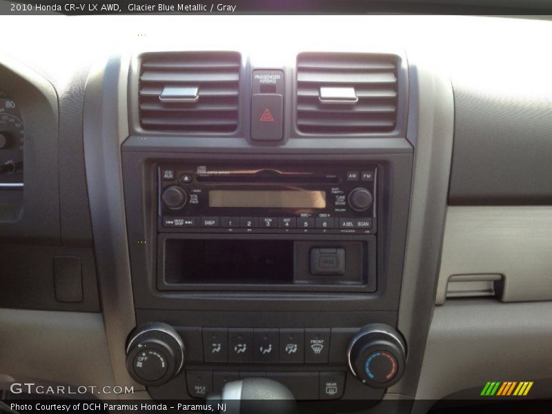 Glacier Blue Metallic / Gray 2010 Honda CR-V LX AWD