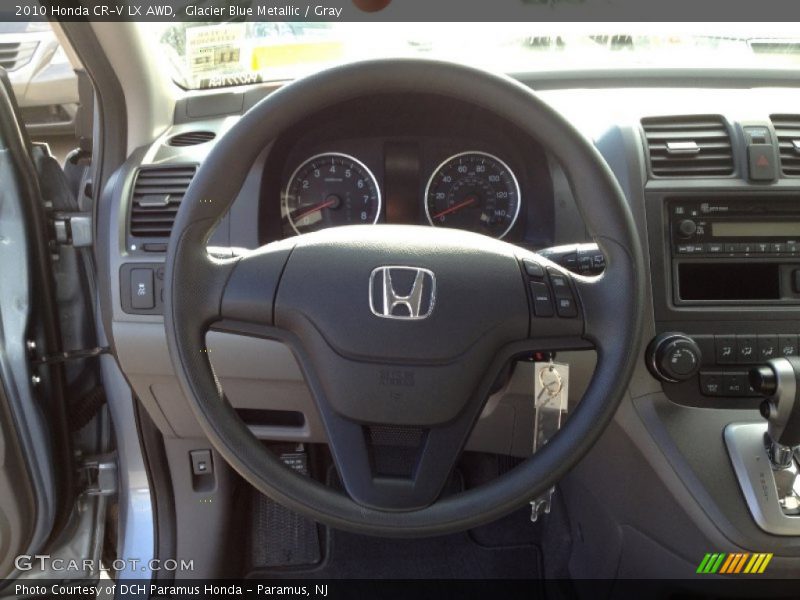 Glacier Blue Metallic / Gray 2010 Honda CR-V LX AWD