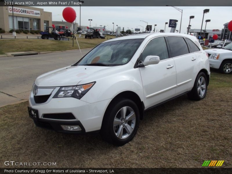 Aspen White Pearl / Taupe 2011 Acura MDX