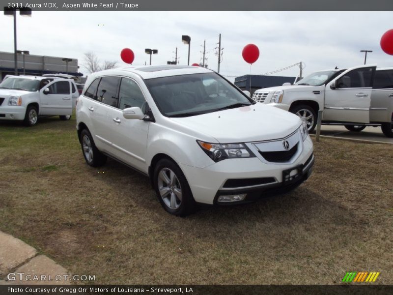 Aspen White Pearl / Taupe 2011 Acura MDX