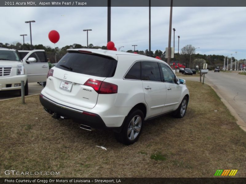Aspen White Pearl / Taupe 2011 Acura MDX