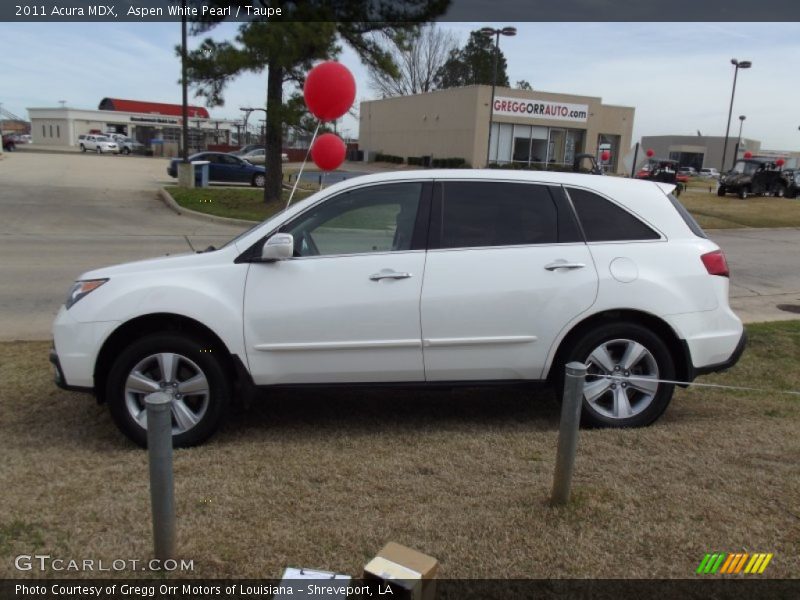Aspen White Pearl / Taupe 2011 Acura MDX