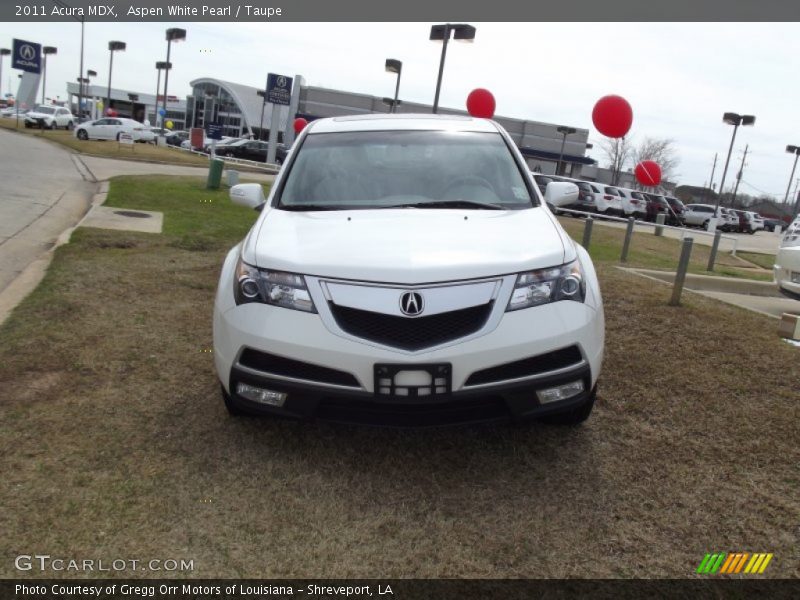 Aspen White Pearl / Taupe 2011 Acura MDX