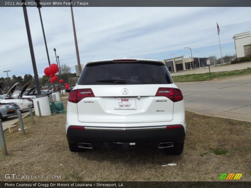 Aspen White Pearl / Taupe 2011 Acura MDX