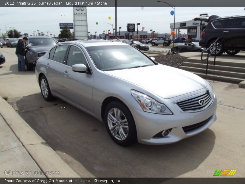 Liquid Platinum / Stone 2012 Infiniti G 25 Journey Sedan