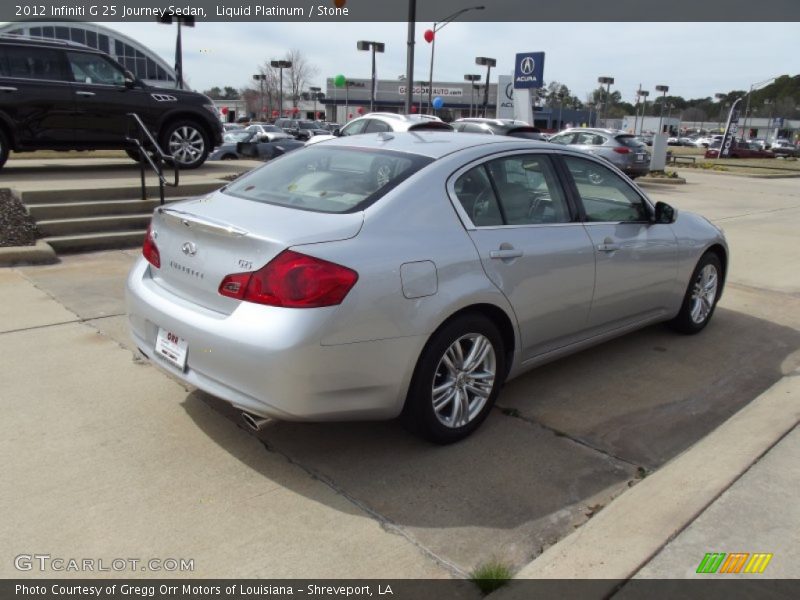 Liquid Platinum / Stone 2012 Infiniti G 25 Journey Sedan