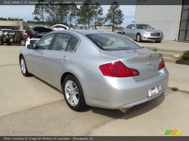 Liquid Platinum / Stone 2012 Infiniti G 25 Journey Sedan