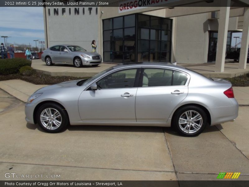 Liquid Platinum / Stone 2012 Infiniti G 25 Journey Sedan