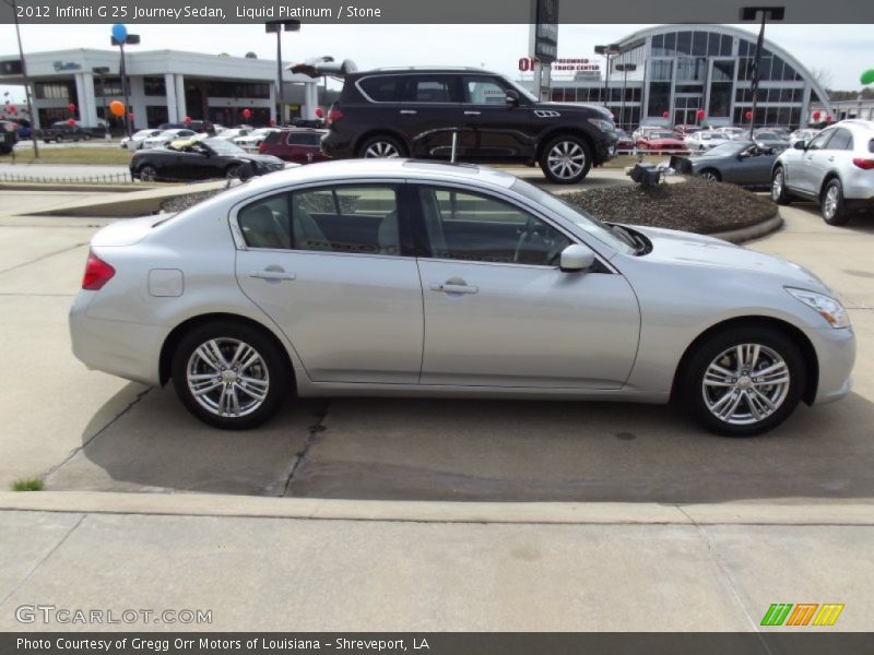 Liquid Platinum / Stone 2012 Infiniti G 25 Journey Sedan