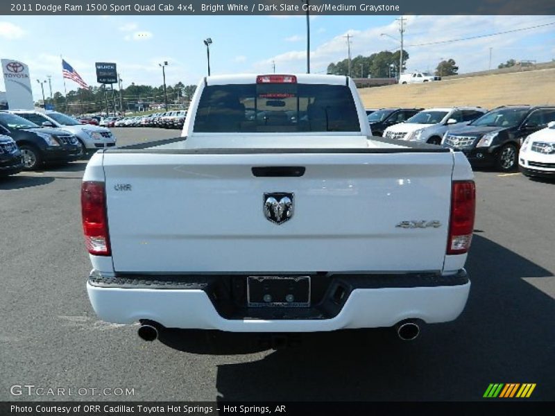 Bright White / Dark Slate Gray/Medium Graystone 2011 Dodge Ram 1500 Sport Quad Cab 4x4