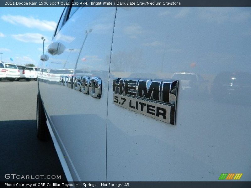 Bright White / Dark Slate Gray/Medium Graystone 2011 Dodge Ram 1500 Sport Quad Cab 4x4