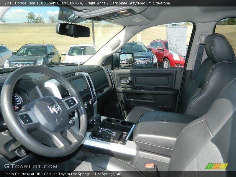 Bright White / Dark Slate Gray/Medium Graystone 2011 Dodge Ram 1500 Sport Quad Cab 4x4