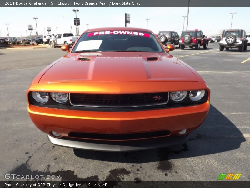 Toxic Orange Pearl / Dark Slate Gray 2011 Dodge Challenger R/T Classic