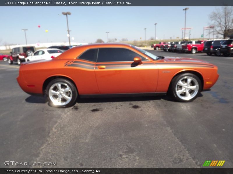 Toxic Orange Pearl / Dark Slate Gray 2011 Dodge Challenger R/T Classic