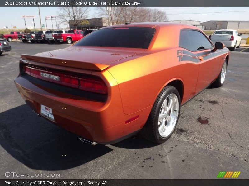 Toxic Orange Pearl / Dark Slate Gray 2011 Dodge Challenger R/T Classic