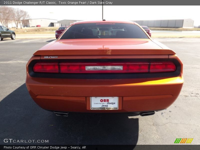 Toxic Orange Pearl / Dark Slate Gray 2011 Dodge Challenger R/T Classic