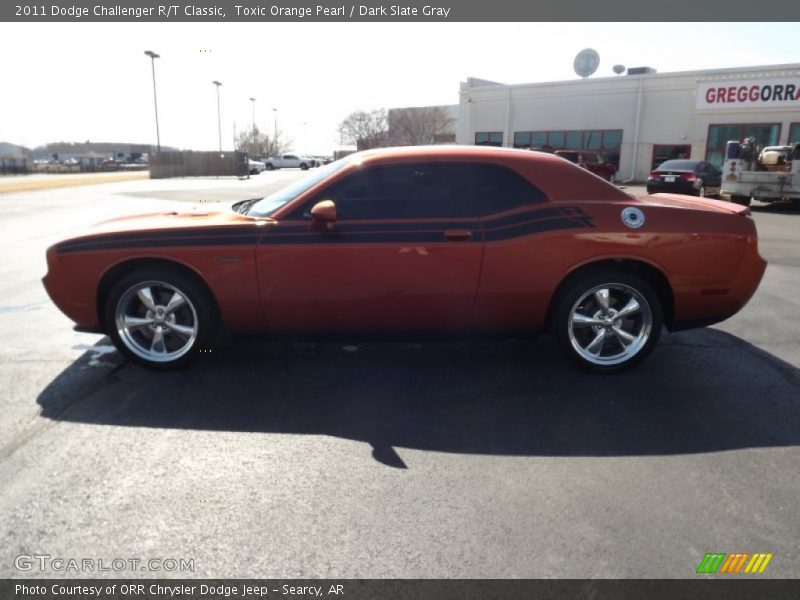 Toxic Orange Pearl / Dark Slate Gray 2011 Dodge Challenger R/T Classic