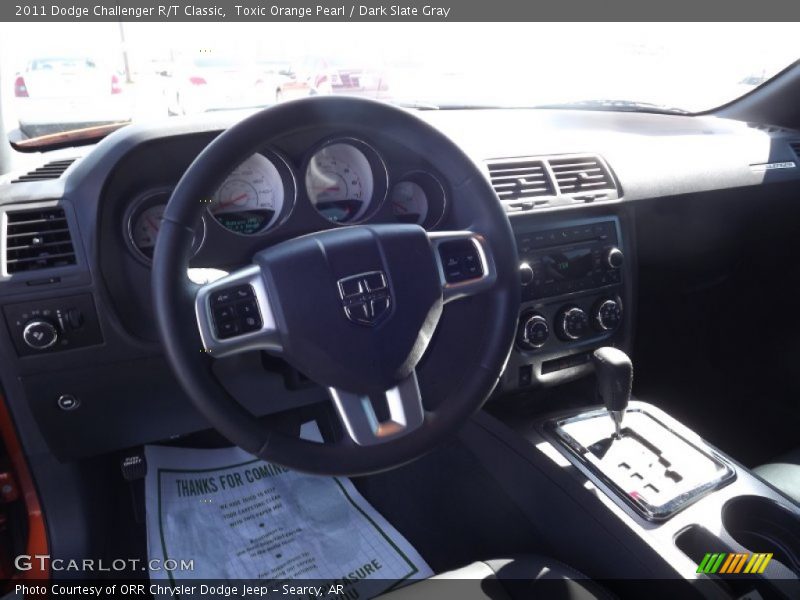 Toxic Orange Pearl / Dark Slate Gray 2011 Dodge Challenger R/T Classic