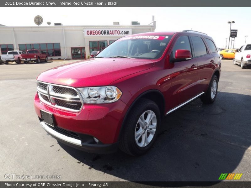 Inferno Red Crystal Pearl / Black 2011 Dodge Durango Crew
