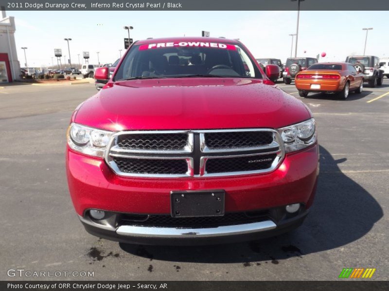 Inferno Red Crystal Pearl / Black 2011 Dodge Durango Crew