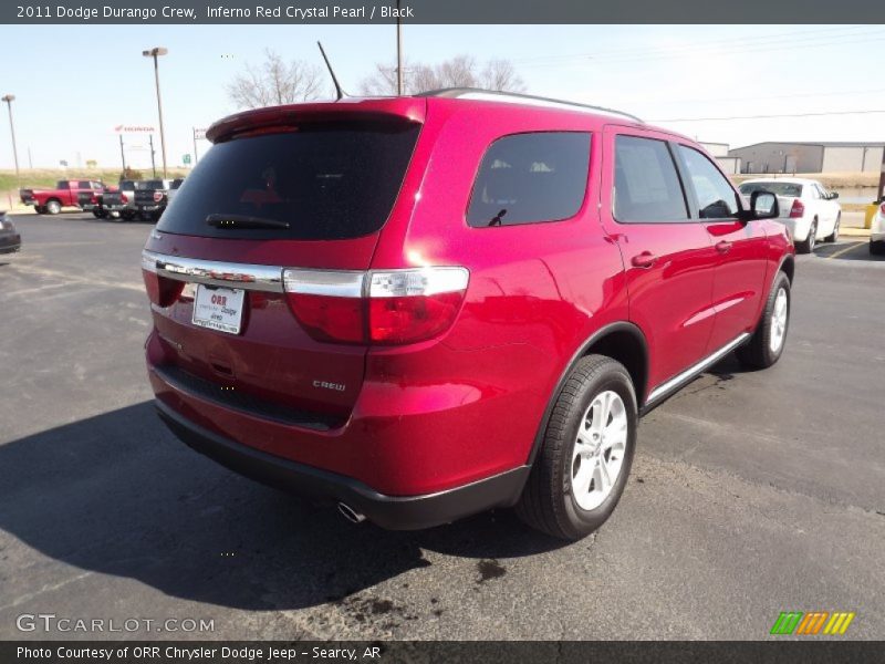 Inferno Red Crystal Pearl / Black 2011 Dodge Durango Crew