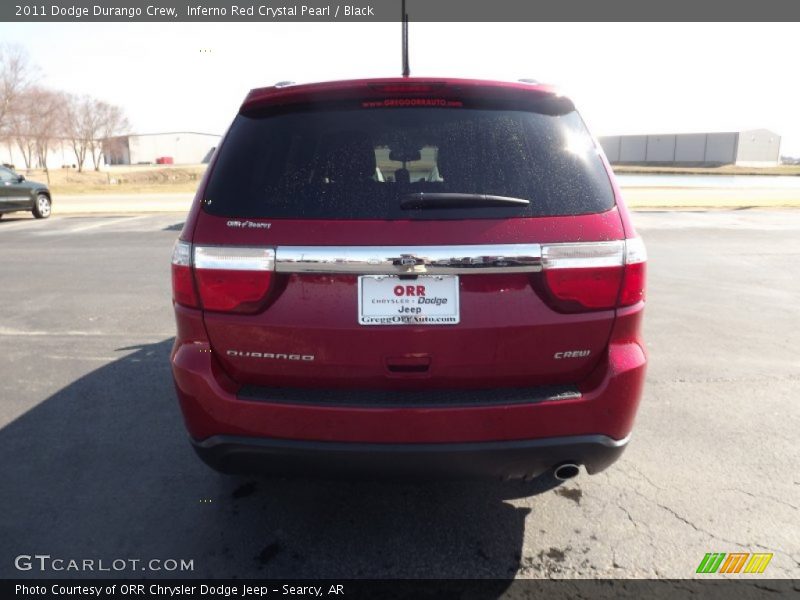 Inferno Red Crystal Pearl / Black 2011 Dodge Durango Crew