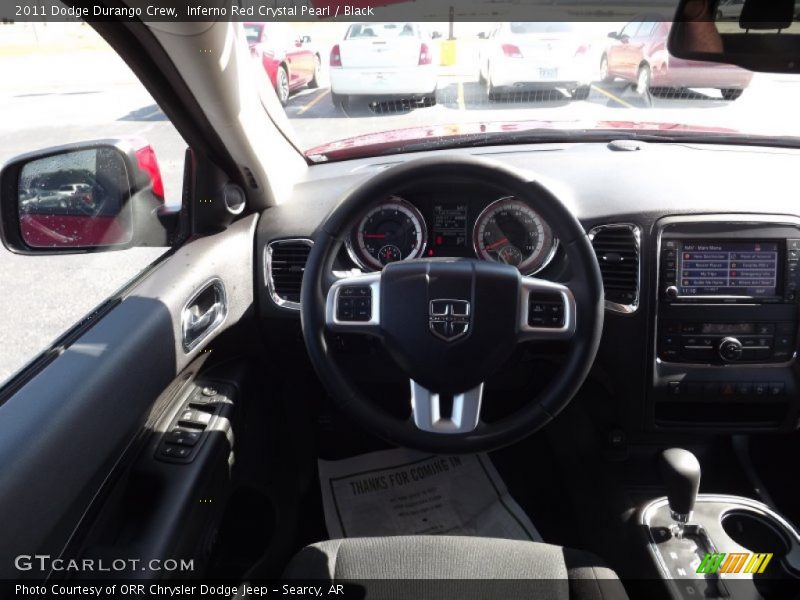 Inferno Red Crystal Pearl / Black 2011 Dodge Durango Crew