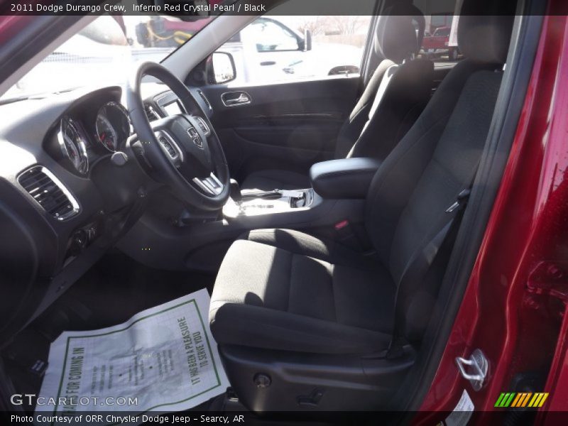 Inferno Red Crystal Pearl / Black 2011 Dodge Durango Crew