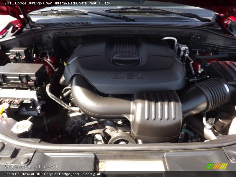 Inferno Red Crystal Pearl / Black 2011 Dodge Durango Crew