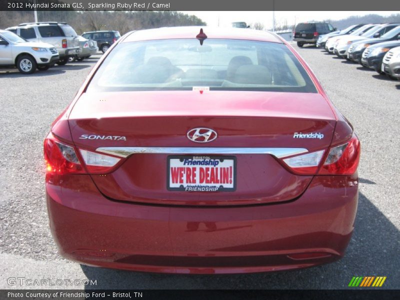 Sparkling Ruby Red / Camel 2012 Hyundai Sonata GLS