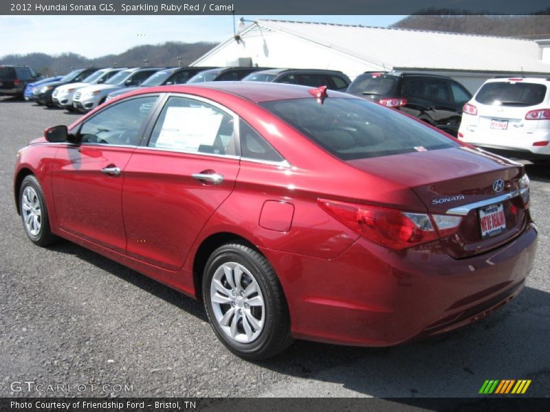 Sparkling Ruby Red / Camel 2012 Hyundai Sonata GLS
