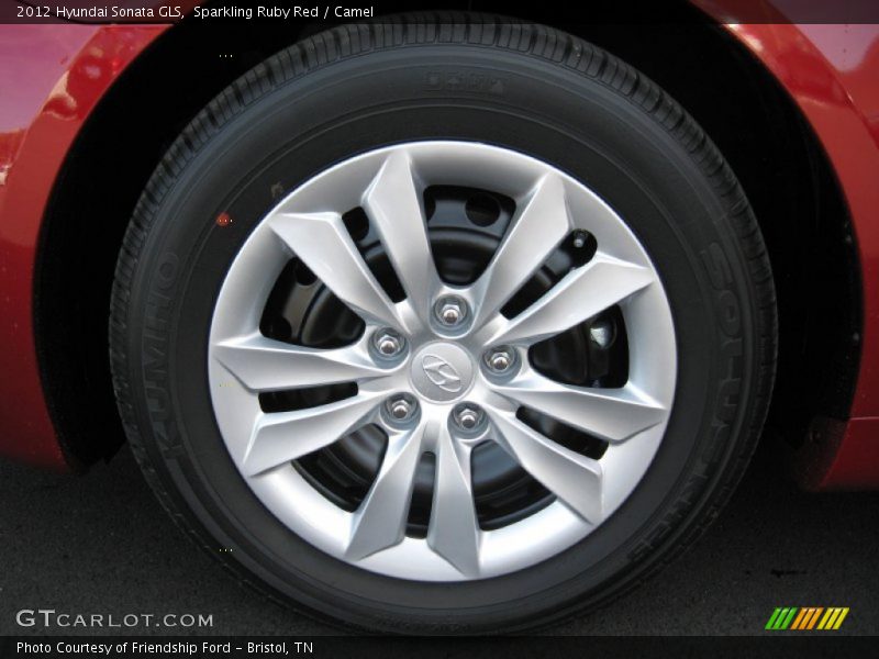 Sparkling Ruby Red / Camel 2012 Hyundai Sonata GLS