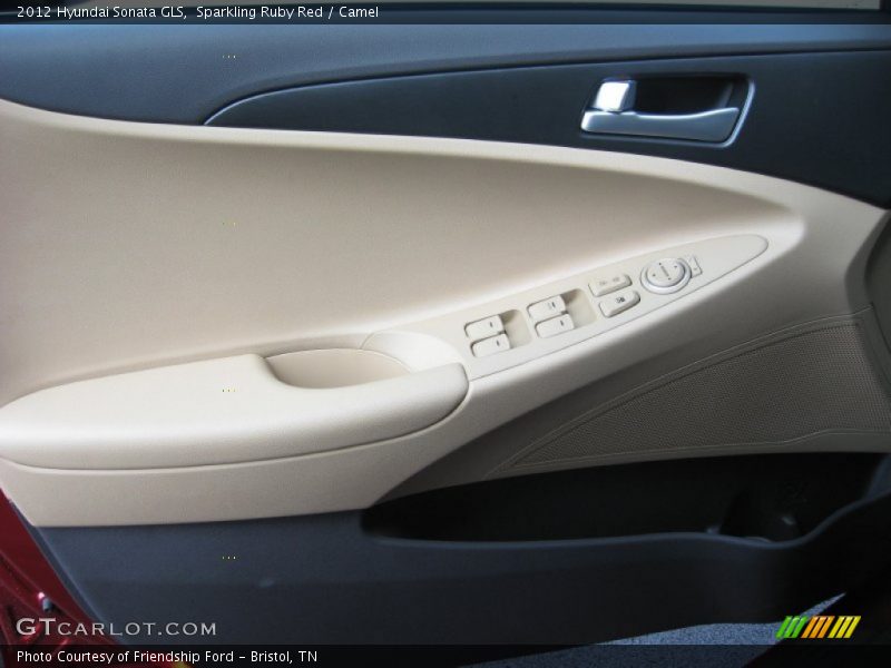 Sparkling Ruby Red / Camel 2012 Hyundai Sonata GLS