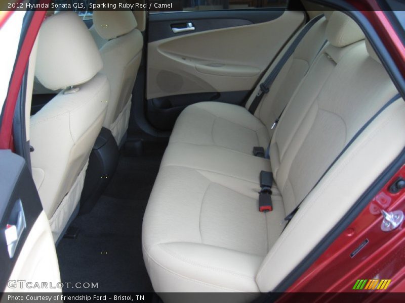 Sparkling Ruby Red / Camel 2012 Hyundai Sonata GLS