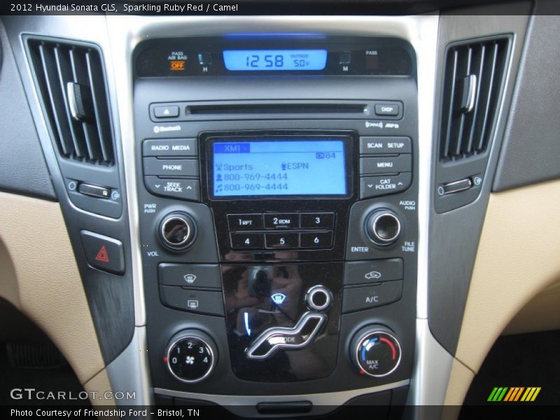 Sparkling Ruby Red / Camel 2012 Hyundai Sonata GLS