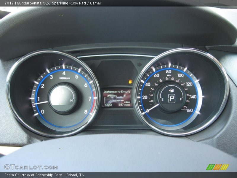 Sparkling Ruby Red / Camel 2012 Hyundai Sonata GLS