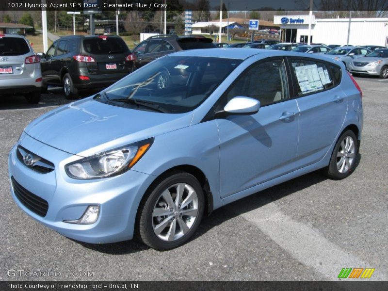 Clearwater Blue / Gray 2012 Hyundai Accent SE 5 Door