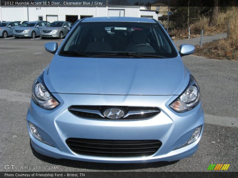 Clearwater Blue / Gray 2012 Hyundai Accent SE 5 Door