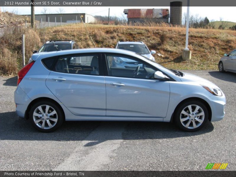 Clearwater Blue / Gray 2012 Hyundai Accent SE 5 Door