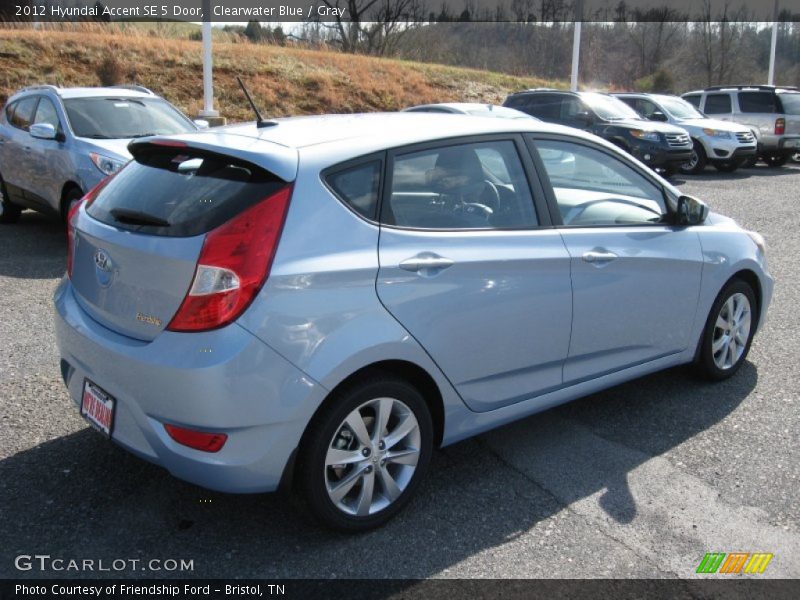 Clearwater Blue / Gray 2012 Hyundai Accent SE 5 Door