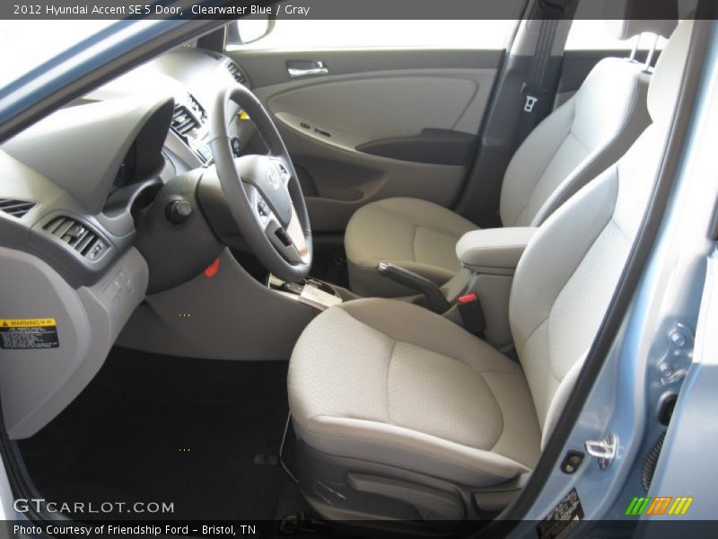 Clearwater Blue / Gray 2012 Hyundai Accent SE 5 Door