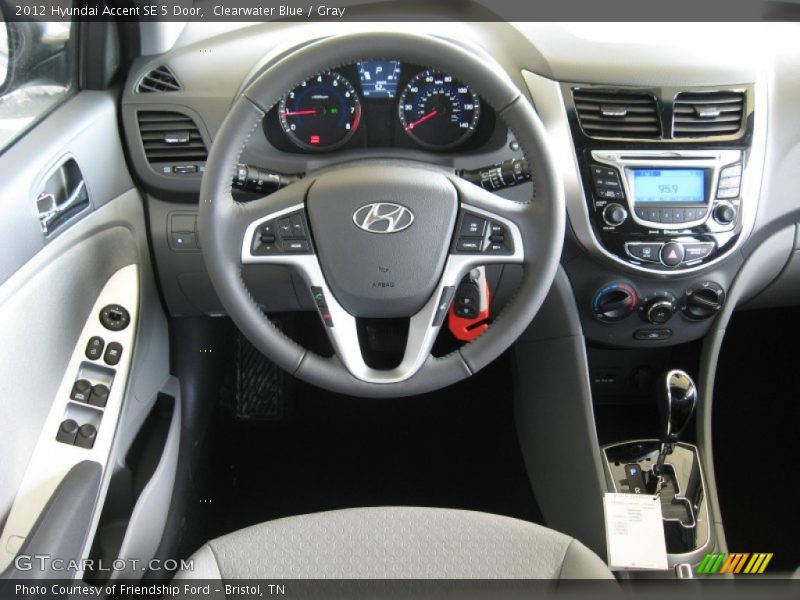 Clearwater Blue / Gray 2012 Hyundai Accent SE 5 Door