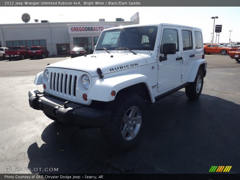 Bright White / Black/Dark Saddle 2012 Jeep Wrangler Unlimited Rubicon 4x4