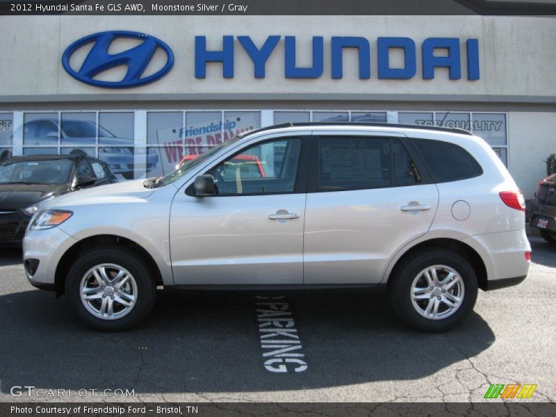Moonstone Silver / Gray 2012 Hyundai Santa Fe GLS AWD