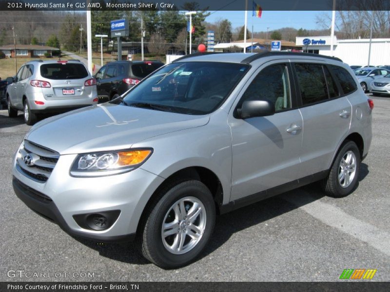 Moonstone Silver / Gray 2012 Hyundai Santa Fe GLS AWD