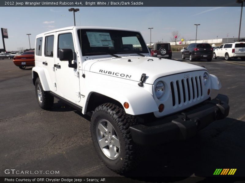 Bright White / Black/Dark Saddle 2012 Jeep Wrangler Unlimited Rubicon 4x4