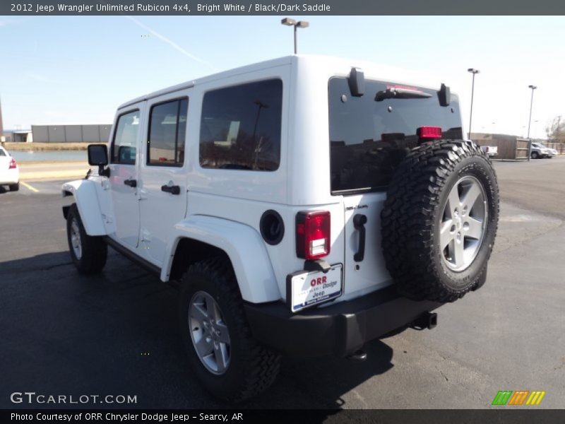 Bright White / Black/Dark Saddle 2012 Jeep Wrangler Unlimited Rubicon 4x4
