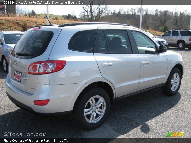 Moonstone Silver / Gray 2012 Hyundai Santa Fe GLS AWD